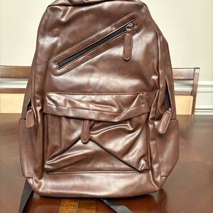 Brown Leather Backpack